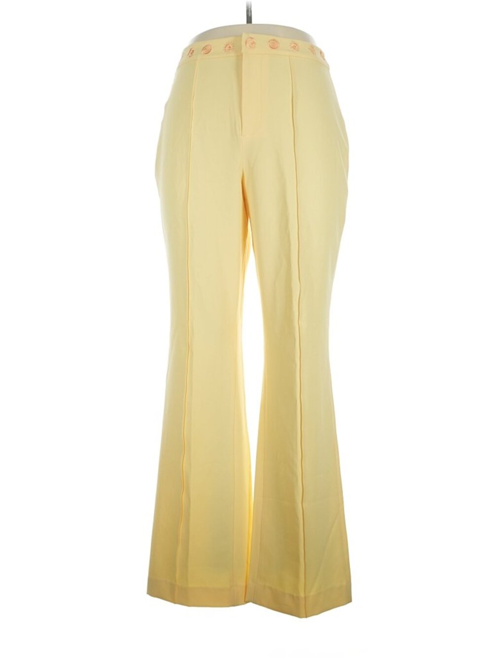 Yellow High Rise Stylish Bootcut Pants XL